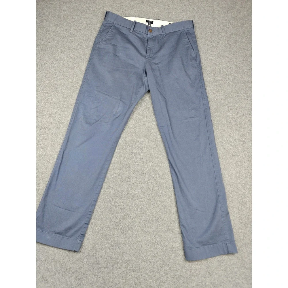 J.Crew‎ Pants Mens 34x32 Blue Flex Straight Chino Stretch Casual Business Office